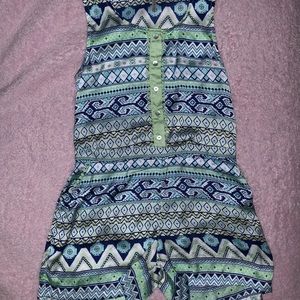Silk patterned romper